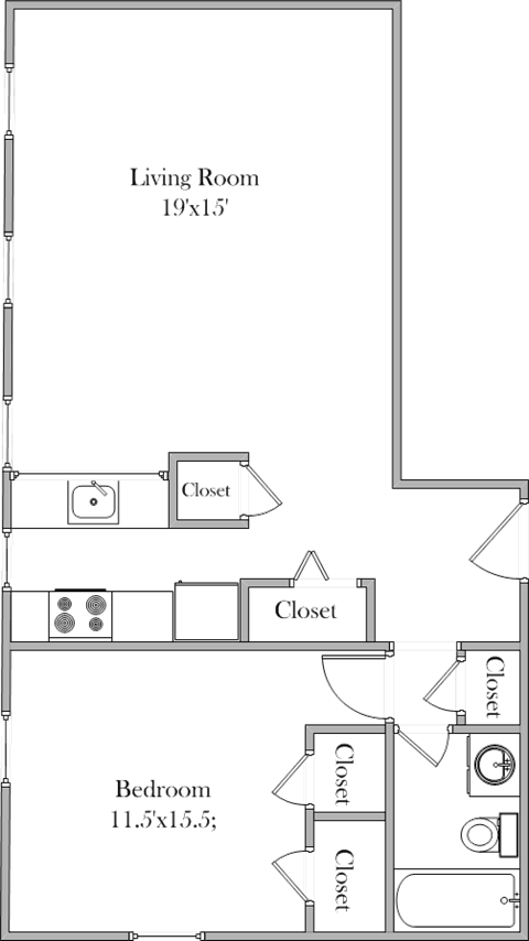 1 bed 1 bath C at Eagles Crossing Apartment , Washington, 20032